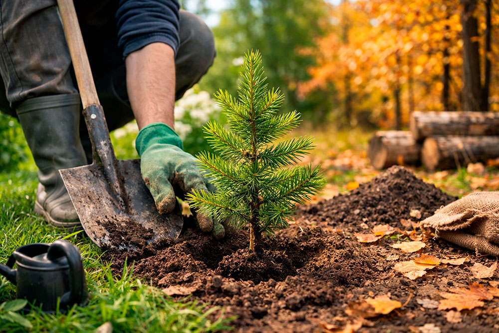 выбор времени посадки кедровых саженцев